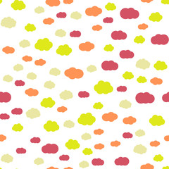 Cloudy sky vector seamless pattern texture