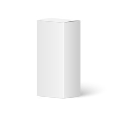 Realistic white blank box