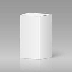 Realistic white blank box
