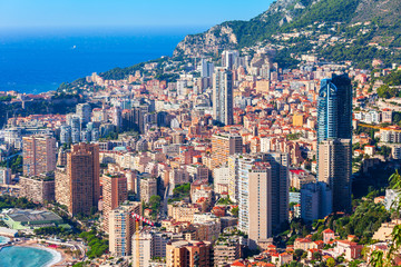 Monte Carlo, Monaco aerial view