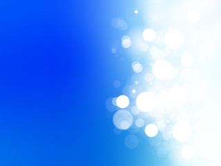 青い背景　玉ボケ