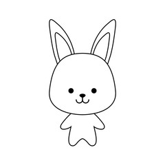 cute rabbit animal character