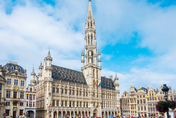 Fototapeta na wymiar BRUSSELS, BELGIUM - August 27, 2017: Grand Square in Brussels city