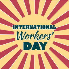 International Workers Day typography 