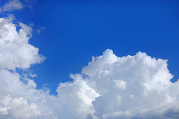 Naklejka na ściany i meble Blue sky with white cloud background.