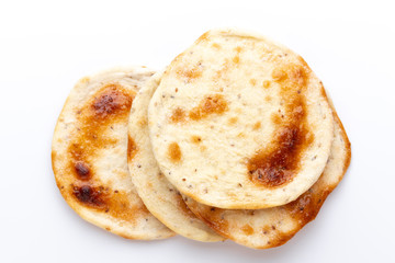 Flatbreads. Arab Bread isolated on white background.