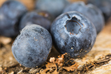 Blaubeeren in Nahaufnahme