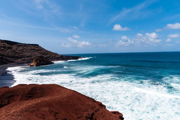 A view of a beach of Lanzarote, Canary Islands, Spain.