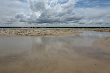 Beach of the island in front of Atins, Brazil