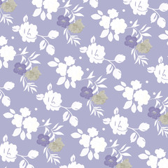 Fashionable pattern in small flowers. Floral background for textiles.