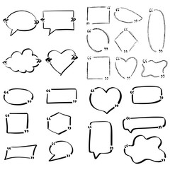 Obraz premium Quotes hand drawn set template