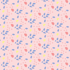 Leaves texture pattern.Watercolor floral background