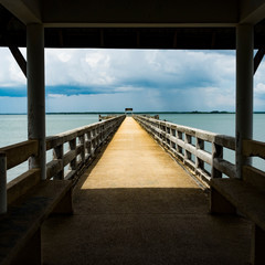 thailand satun view from the pier in the ocean 