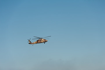 Fototapeta na wymiar Israel, IDF, Sikorsky UH-60 Black Hawk helicopter