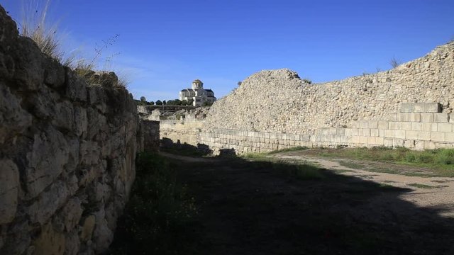 Ruins of Chersonesus - ancient Greek town near modern Sevastopol. UNESCO World Heritage Site. Crimea Russia
