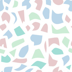 Terrazzo seamless pattern. Colorful vector background with abstract print. Ornament for fabric and interior design