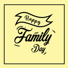 Obraz premium Happy Family Day Vector Template Design Illustration