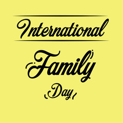Naklejka premium International Family Day Vector Template Design Illustration