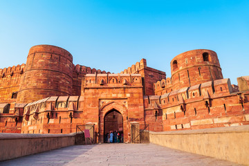 Historical Fort in Agra, India - obrazy, fototapety, plakaty