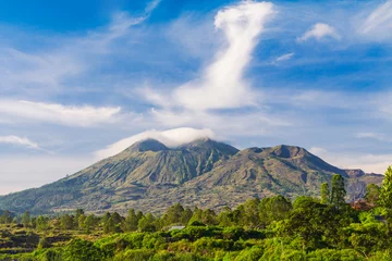 Fotobehang Mount Batur vulkaan, Bali eiland © saiko3p
