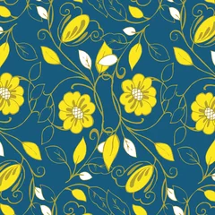 Behang Floral bouquet pattern with small flowers and leaves © Erkan-design