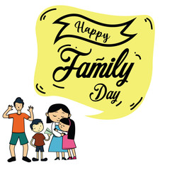 Happy Family Day Vector Template Design Illustration