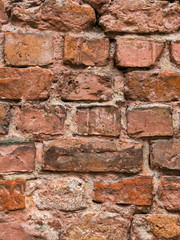 old red brick wall texture background