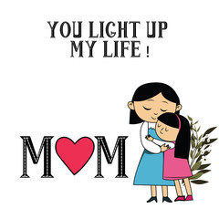 Happy Mom Day Vector Template Design Illustration