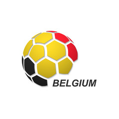 Obraz premium abstract soccer ball with national flag colors