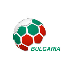 Obraz premium abstract soccer ball with national flag colors