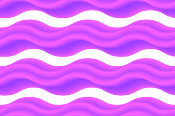 Pattern with wavy abstract 3d shapes