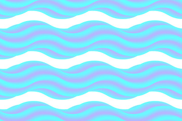 Pattern with blue and violet wavy 3d shapes