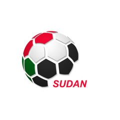 Obraz premium abstract soccer ball with national flag colors