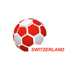 abstract soccer ball with national flag colors