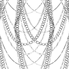 Chains Pattern. Fashion Background Chain for Fabric, Textile, Wallpaper