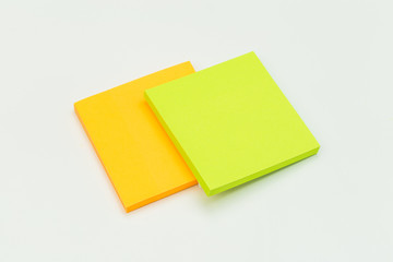 set of colour  paper stick note on a white background