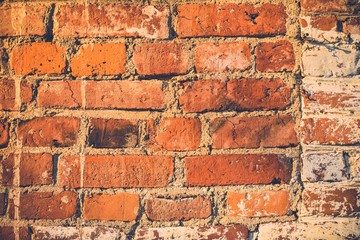 Background of old brick wall pattern texture.
