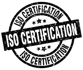 iso certification round grunge black stamp