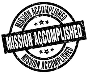 mission accomplished round grunge black stamp