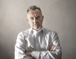 businessman with serious look