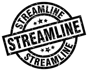 streamline round grunge black stamp