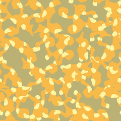 Desert camouflage of various shades of orange and yellow colors