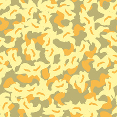 Desert camouflage of various shades of orange and yellow colors