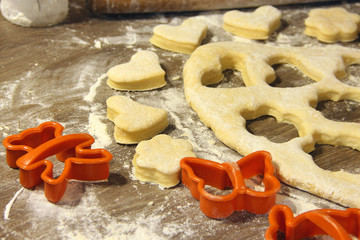 Cooking cookies in the kitchen. Bakery products