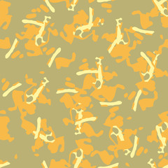 Fototapeta premium Desert camouflage of various shades of orange and yellow colors