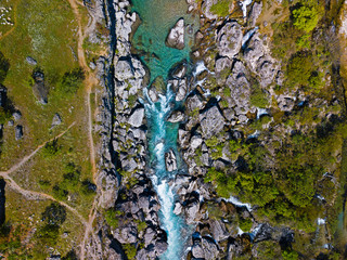 The rocky river Cijevna close to the capital Podgorica, Montenegro