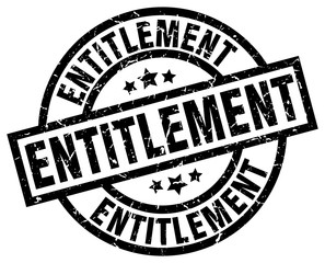 entitlement round grunge black stamp
