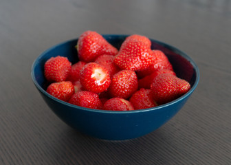 fresh strawberries in a bowl