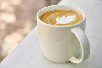 a cup of coffee latte