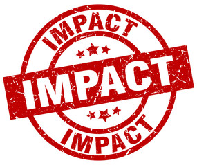 impact round red grunge stamp